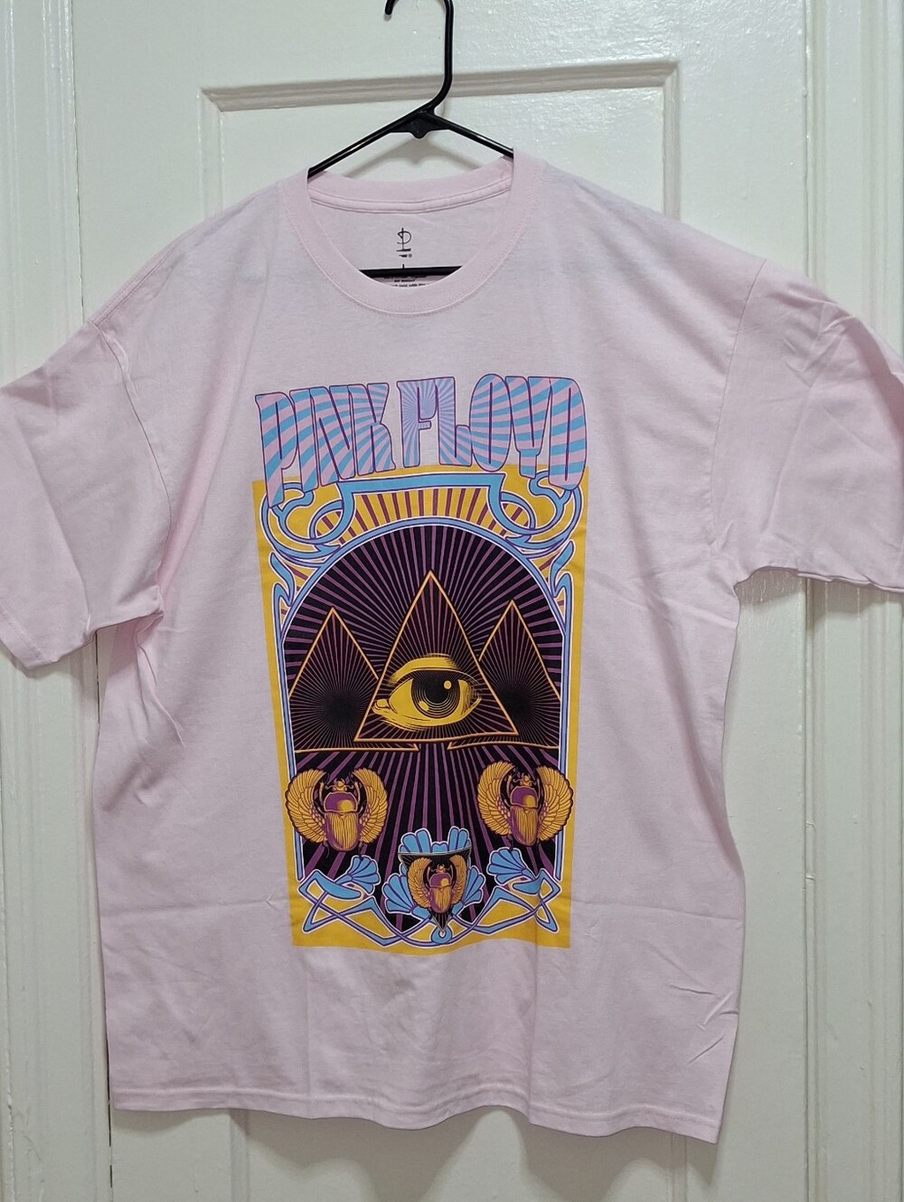 Pink Floyd Graphic T-Shirt Pink All Seeing Eye Scarab 100% Cotton NWOT XL UNISEX - Picture 2 of 8